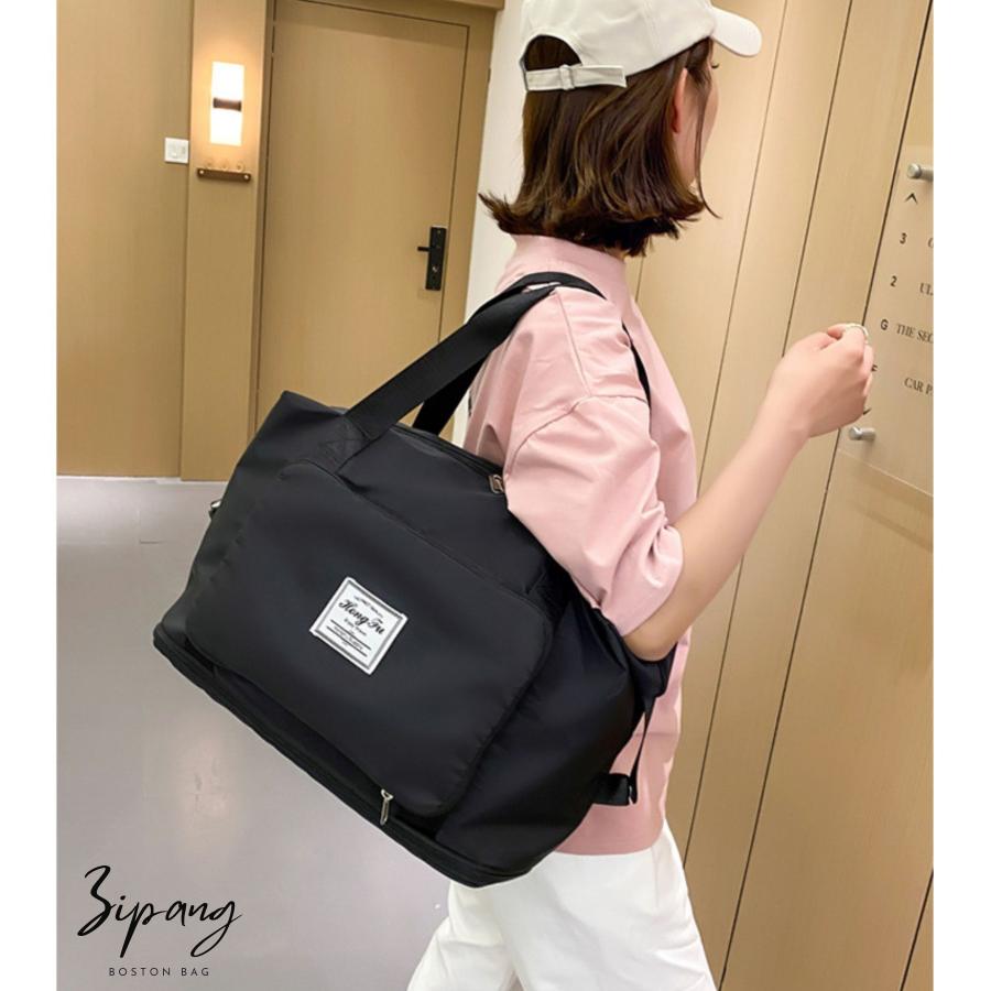 Rakuten - ボストンバッグ 旅行バッグ レディース メンズ 旅行カバン 折りたたみ 大容量 キャリーオンバッグ 修学旅行 1泊 2泊 軽量