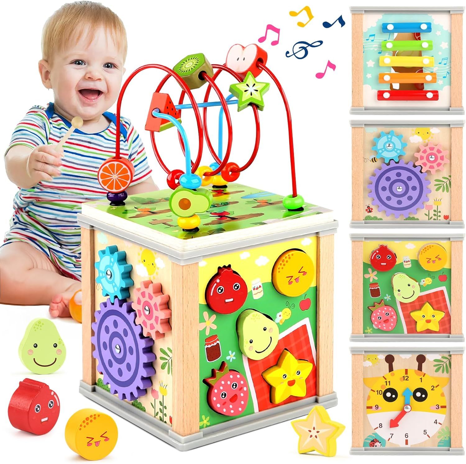 モンテッソーリ おもちゃ 男の子 女の子 知育玩具 木のおもちゃ1 2 3歳 誕生日プレゼント 知育時計 指先の知育 モンテッソーリ教具 早期開発 指先訓練 出産祝い 入園お祝い(3)