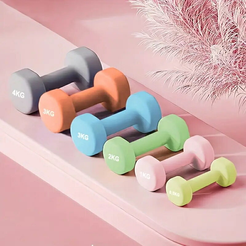 ダンベル カラーダンベル おすすめカラーダンベル0.5kg/1kg/2kg/3kgの重量を持つダンベルセット2個セットダイエット スポーツ 筋トレ 筋力アップ