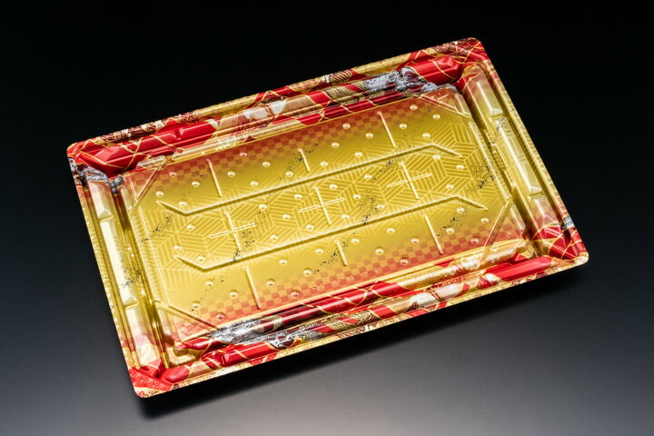 テイクアウト容器 バイオPS 美枠寿司 3-6B 晴れ着華赤 ECO 使い捨てお弁当箱 小ロット 寿司容器 プラスチック容器エコ 高級感 映える 機能性 エコテイクアウト容器 寿司下駄 おしゃれ 持ち帰り用寿司下駄 業務用 レジャー イベント フェス