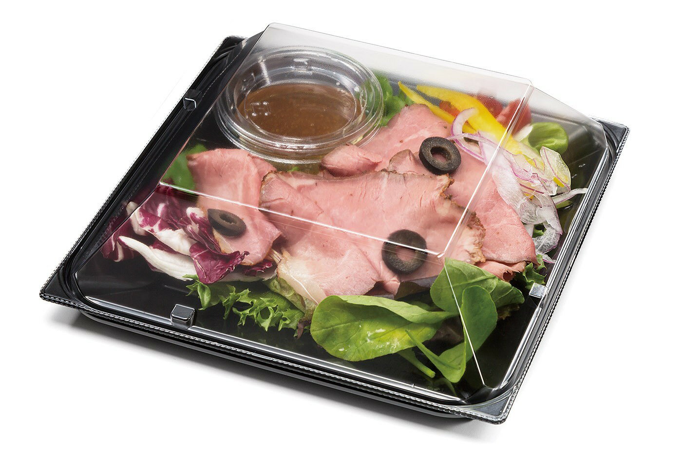 テイクアウト容器 バイオ リファイン 20－16B 黒 フードパック 使い捨て弁当箱 ECO おしゃれ かわいい 映え 持ち帰り 小ロット プラスチック容器 プレート ランチボックス カフェ キッチンカー 業務用 レジャー イベント フェス