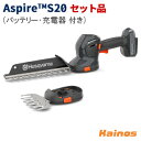 【Husqvarnaステッカープレゼント】 ハスクバーナ(Husqvarna) Aspire S20 バリカン セット品 (充電器P4A18-C70 + バッテ...
