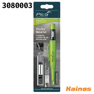 ピカマーカー ペンシル型ケガキ針 Dry Metal 黒2B+ケガキ芯(各1本) 【3080003】