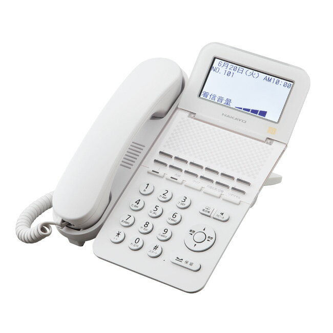 【新品】ナカヨ製(NAKAYO) Siシリーズ 12ボタン標準電話機 白 ホワイト ビジネスホン 12キー漢字表示LCD バックライト　NYC-12SI-SDW発注商品の為ご注文後のキャンセル、返品、交換は出来ません。 1