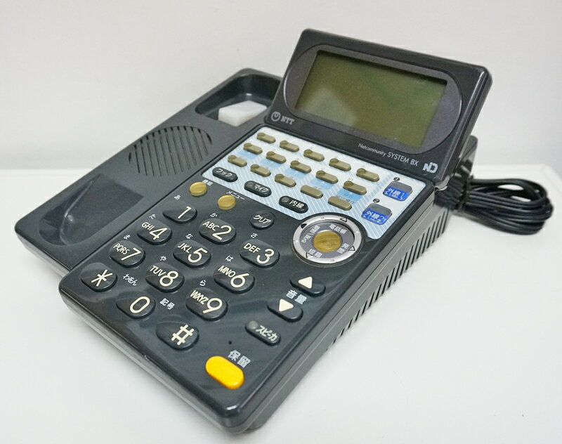 【中古】特価品(受話器/カールコード/裏カバー無)NTT BX ISDN回線用主装置内蔵電話機 黒 ビジネスホン、スター配線、主装置内蔵型電話機、ISDN1回線収容可能、BXの電話機を7台取付可能 BX-IRM-(1)(K)