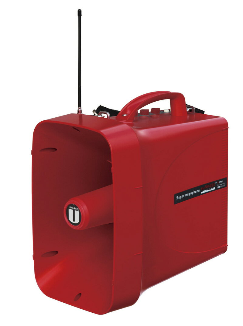 Rakuten - 【新品】【UNI-PEX】 TWB-300S 防滴スーパーワイヤレスメガホン　サイレン付　赤