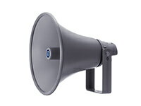 NK-320　トランス内蔵型金属製ホーンスピーカ 厳しい環境でもご利用いただける電話ページングアンプ、設置用アンプ向けスピーカです。このスピーカはトランス内蔵型です。アンプの仕様をご確認のうえ、ご利用ください。