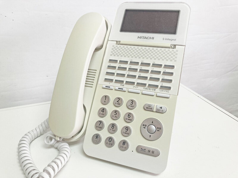 ・24ボタンの標準電話機 ・オプションなしで壁掛使用可能 ・24キー漢字表示LCD ・接続可能主装置一覧　日立　ナカヨ SI/S SI/L(※上記両メーカーに接続可能です)※日焼けありのため特価品