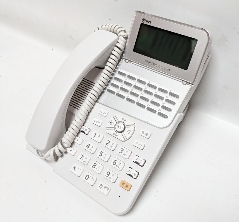 【中古】【動作確認済・クリーニング済】NTT製 αZX用 αZX用 ZX-(24)STEL-(1)(W) 24ボタン標準電話機 白..