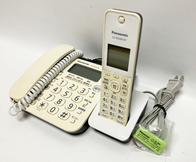 ss2564【中古】　パナソニック　コードレス電話機　VE-GP24DL　子機1台 　Panasonic　ホワイト　白　家庭用　留守電　家電 Amazon.co.jp: パナソニック RU・RU・RU デジタルコードレス電話機 子