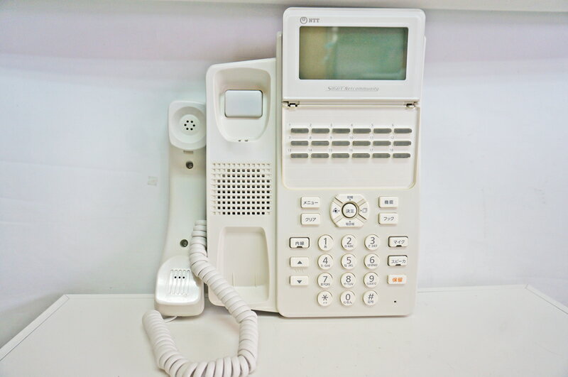 【中古】【黄ばみ有・動作確認済・クリーニング済】NTT製 αN1用 A1-(18)STEL-(2)(W) 18ボタン標準電話機 白 A1-18STEL-2W　※複数台在庫ございますので、写真はイメージとなります