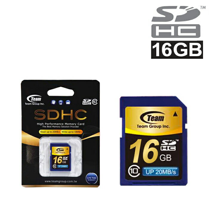 TEAM チーム SDカード 16GB class10 最大20MB/秒 SDHC TG016G0SD28K 【10年保証】 メモリーカード SDHCカード SD カード SDメモリーカード【送料無料】