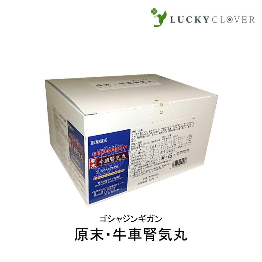 【第2類医薬品】原末・牛車腎気丸 5040丸 20丸×252包 約84日分 丸剤 ウチダ和漢薬 ゴシャジンギガン 下肢痛 腰痛 しびれ 高齢者のカスミメ カユミ 排尿困難 頻尿 むくみ 高血圧 伴う 随伴症状 改善 肩こり 頭重 耳鳴り