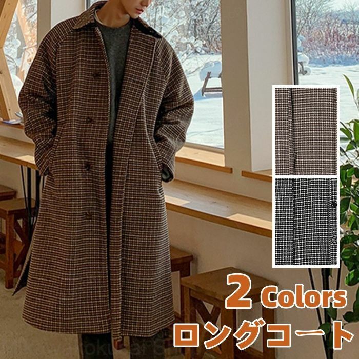 楽天市場】チェック コート（カラーブラウン）（メンズファッション