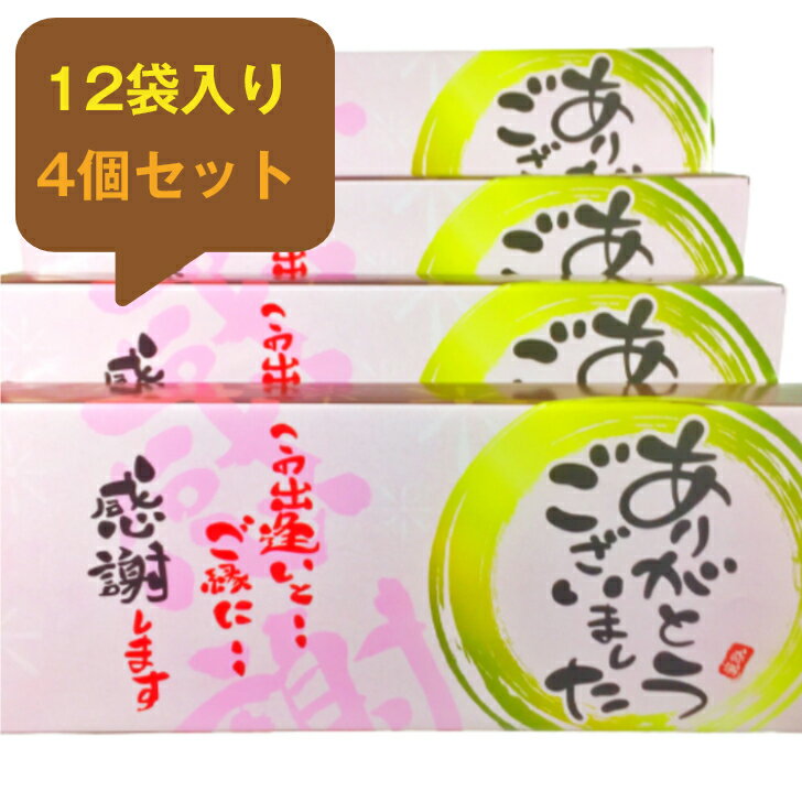 【即日対応可】 菓子折り 退職 お菓子 ありがとうございました 12袋入り 4個セット 大容量 個包装 粗品 大人気 プチギフト ギフト 贈り物 詰め合わせ 引...