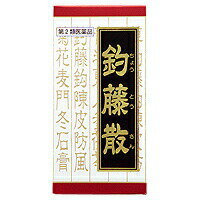 お買い上げいただける個数は1個までですクラシエ釣藤散料エキス錠 商品名 クラシエ釣藤散料エキス錠 (クラシエチョウトウサンリョウエキスジョウ) 製造販売元 クラシエ製薬（株） 販売会社 クラシエ薬品（株） 医薬品分類 一般用医薬品 小分類 釣藤散 リスク区分 2 包装 96錠，240錠 成分 (12錠中) 釣藤散料エキス粉末 1800mg &nbsp;&nbsp;&nbsp; チョウトウコウ 1.5g &nbsp;&nbsp;&nbsp; チンピ 1.5g &nbsp;&nbsp;&nbsp; バクモンドウ 1.5g &nbsp;&nbsp;&nbsp; ハンゲ 1.5g &nbsp;&nbsp;&nbsp; ブクリョウ 1.5g &nbsp;&nbsp;&nbsp; ボウフウ 1g &nbsp;&nbsp;&nbsp; キクカ 1g &nbsp;&nbsp;&nbsp; ニンジン 1g &nbsp;&nbsp;&nbsp; セッコウ 2.5g &nbsp;&nbsp;&nbsp; ショウキョウ 0.5g &nbsp;&nbsp;&nbsp; カンゾウ 0.5g 添加物 トウモロコシデンプン，セルロース，ケイ酸アルミニウム，カルメロースカルシウム(CMC-Ca)，ステアリン酸マグネシウム 色 淡褐 効果・効能 体力中等度で，慢性に経過する頭痛，めまい，肩こりなどがあるものの次の諸症：慢性頭痛，神経症，高血圧の傾向のあるもの 特徴 ●「釣藤散」は，漢方の古典といわれる中国の医書「類証普済本事方」に収載されている薬方です。●耳なり，めまい，肩こり等の症状を多く伴い，首のうしろから側頭部にかけておこす頭痛に効果があります。 使用上の注意 ■相談すること 1．次の人は服用前に医師又は薬剤師に相談してください　（1）医師の治療を受けている人　（2）妊婦又は妊娠していると思われる人　（3）胃腸虚弱で冷え症の人　（4）今までに薬により発疹・発赤，かゆみ等を起こしたことがある人2．次の場合は，直ちに服用を中止し，この文書を持って医師又は薬剤師に相談してください　（1）服用後，次の症状があらわれた場合 ［関係部位：症状］皮ふ：発疹・発赤，かゆみ消化器：食欲不振，胃部不快感 　（2）1ヵ月位服用しても症状がよくならない場合 用法・用量 15才以上1回4錠1日3回食前又は食間15才未満は服用しない 保管及び取り扱いに関する注意 （1）直射日光の当たらない湿気の少ない涼しい所に保管してください。（ビン包装の場合は，密栓して保管してください。なお，ビンの中の詰物は，輸送中に錠剤が破損するのを防ぐためのものです。開栓後は不要となりますのですててください。）（2）小児の手の届かない所に保管してください。（3）他の容器に入れ替えないでください。（誤用の原因になったり品質が変わります。）（4）使用期限のすぎた商品は服用しないでください。（5）水分が錠剤につきますと，変色または色むらを生じることがありますので，誤って水滴を落としたり，ぬれた手で触れないでください。 その他 ■健康アドバイス●ゆとりをもって生活しましょうストレスが重なると血圧が上昇し頭痛などの症状を起こすことが知られています。ストレスを解消するためには，疲れたら休む，という姿勢でゆとりを持って生活すること。スポーツやショッピングを楽しんだり，好きな音楽を聴いてリラックスしましょう。●からだを動かしましょう適度にからだを動かすことは，高血圧につながりやすい肥満を防ぐだけでなく，ストレスの解消にも役立ちます。散歩やはや歩き程度の軽い運動でも，十分効果があります。大切なのは毎日続けることです。●塩分のとりすぎにご用心食塩の過剰摂取は，高血圧の発生につながりやすいといわれています。減塩食は味気なくなりがちですが，酢やレモンなどでアクセントをつけたり，だしをしっかりとって薄味にし，だしのうまさで食べるように工夫しましょう。 問い合わせ先 クラシエ薬品株式会社お客様相談窓口（03）5446-3334 10：00〜17：00（土，日，祝日を除く） 販売元住所等 クラシエ薬品株式会社〒108-8080　東京都港区海岸3-20-20 製造販売元住所等 クラシエ製薬株式会社〒108-8080　東京都港区海岸3-20-20 文責：有限会社ミカワ薬局　　　薬剤師：川辺隆子医薬品販売にともなう注意 ご相談 広告文責 （有）ミカワ薬局　06-6673-1055 E-Mail:info@mikawaph.com メーカー クラシエ薬品株式会社 製造国 日本 区分 第2類医薬品 JAN：4987045048661使用期限：使用期限まで半年以上あるものをお送りします医薬品販売に関する記載事項