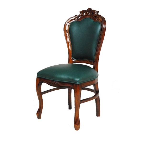 ダイニングチェアー マホガニー クラシック調 レザー張り モケット ウィンザーチェア 送料無料 輸入家具 食堂椅子 drjf QSM-220 お姫様 GMK chair [2]