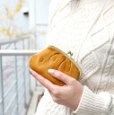 がま口財布 コインケース 小銭入れ ミニ財布 本革 牛革 日本製 国産 ドット 水玉 がま口サイフ ミニウォレット グリーン オレンジ キャメル ブラウン さい...
