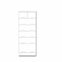 チェスト タンス ハイチェスト 幅50cm 白家具 6段 高さ129cm 白 ホワイト 日本製 一本立ち完成品 鏡面仕上げ m004-csl-hc50 整理タン...