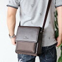 ショルダーバッグ ナイロン&合成皮革 メンズ ブラック/ダークブラウン 父の日 買い替え 通勤 通学 プレゼントに bgm アウトレット QSM-100 家具