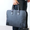 リクルートバッグ 就職活動に理想的なカバン A4ファイル対応 自立型 シンプル 2WAY 幅41cm ストライプ メンズビジネスバッグ ブリーフケース ブラック...