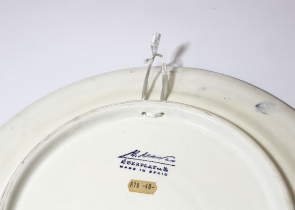 イタリア製 壁掛け用 絵皿 陶器 置物 即納 シカ 染付 青 即納 アウトレット/out QSM-100 A50 [2]