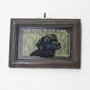 3D額絵 ゴールデン 犬 ウエルカムボード 即納 アウトレット/out QSM-60 家具