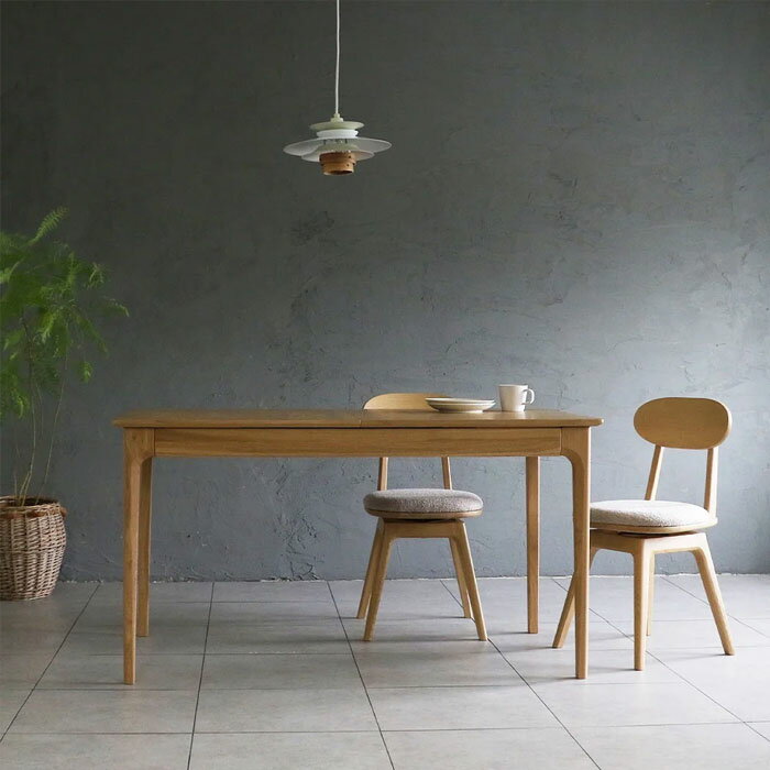 伸張式ダイニング テーブル のみ 拡張機能 かんたん拡張 幅135～160cm 選べるカラー ナチュラル ブラウン タモ材 食卓テーブル テーブル 机 食事用テーブル 食事用 食卓 モダン 北欧 シンプル おしゃれ QSM-240 MAT-3700 MARCHEF Extension Dining Table