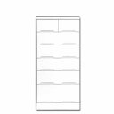 チェスト タンス ハイチェスト 幅60cm 白家具 6段 高さ129cm 白 ホワイト 日本製 一本立ち完成品 鏡面仕上げ m004-csl-hc60 整理タン...