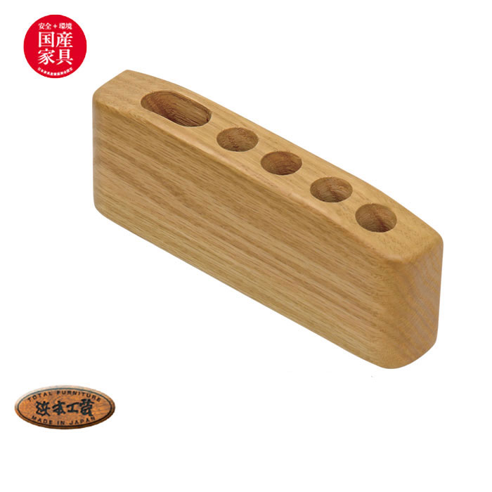 オプション 浜本工芸 【14％offクーポン】 日本製 No.70ペンスタンド ペンスタンド ナラ無垢材 No.7004..
