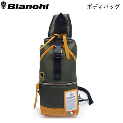 Bianchi ボディバッグ メンズ ボディバッグ ビアンキ［Bianchi］黒 緑 茶色 紺 ブラック カーキ グレー ダークブラウン ネイビー 【QSM-100】