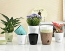 植木鉢 おしゃれ プラスチック プラスチック鉢 シンプル釉薬ポット 12.2*12.3*5G 四角形 プランタースタンド フラワースタンド 12 天然木 観葉植...