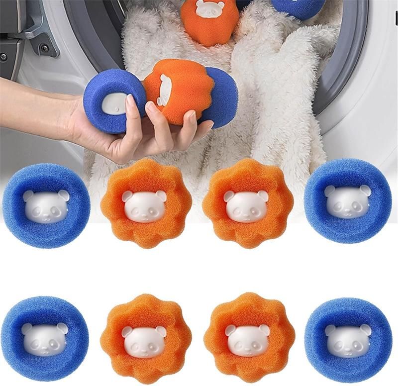 8個入り猫の毛 洗濯ボール 洗濯ボール スポンジボール ランドリーボール 猫の毛 洗濯ボール ドラム洗濯機 洗濯乾燥一体洗濯機 プーリー洗濯機 コインランドリーに適して