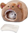 冬用ハムスタークッションベッド 11*11*8cm ハムスター リス 暖かいハムスターハウス 小動物用ハンモック 寝袋 遊び場 休憩所 保温 防寒 水洗い可能(4)