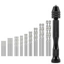25pcs ピンバイス ハンドドリル(0.6~3.0mm) 精密 ピンバイス ドリル 手動ドリル 穴あけツール マイクロドリル ドリル刃 付け替え可能 木工 手...