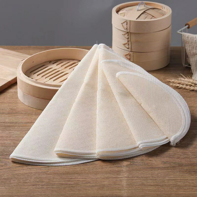 中華セイロ用 蒸しシート 耐熱 蒸し器用 料理 耐久性 蒸し布 繰り返し使用可能 水洗い可能 調理用紙 丸型 2枚セット キッチン用品 食品用