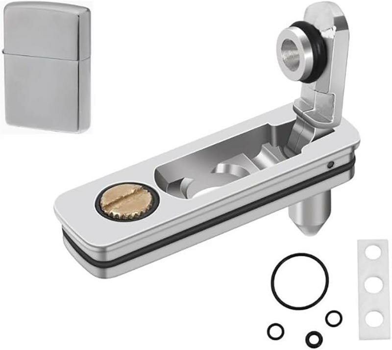 Zippo用の ジッポ オイルの揮発を大幅に延長！ ジッポ オイル ライター 専用 揮発 漏れ防止 メタル製 ボトム ガスケット パッド 互換性あり カスタマイズ キット シルバー [並行輸入品]