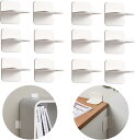 耐震ストッパー 家具転倒防止 穴を開けずに 12個セット 耐震グッズ 粘着式 しっかり固定 地震対策 本棚 カラボックス 冷蔵庫 転倒防止 耐震グッズ つっぱり棒の届かない 低いたんすや 本棚 耐震マットの補助 専用の強粘着 ジェルマット付-ホワイト(3)