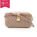【10%OFFクーポン対象】ミュウ ミュウ Miu Miu マテラッセ ショルダーバッグ バッグ レザー レディース ピンク系 5DH059 【中古】【0424...