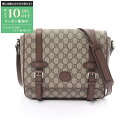 【最大10万円OFFクーポン配布中】グッチ GUCCI GGスプリーム メッセンジャーバック ショルダーバッグ バッグ PVCコーティングキャンバス レザー メ...