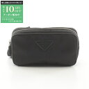 【最大10万円OFFクーポン配布中】プラダ PRADA ウエストバッグ ボディバッグ バッグ ナイロン サフィアーノレザー メンズ ブラック系 【中古】