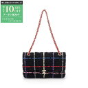 【最大10万円OFFクーポン配布中】シャネル CHANEL マトラッセ Wフラップ ショルダーバッグ バッグ ファブリック レディース ブラック系 / マルチカ...