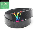 ルイ・ヴィトン LOUIS VUITTON サンチュール LVイニシャル モノグラムエクリプス ベルト 衣料品 PVCコーティングキャンバス レザー メンズ ブ...