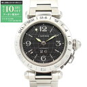 【最大10万円OFFクーポン配布中】カルティエ CARTIER パシャC メリディアン GMT 腕時計 時計 ステンレススチール ボーイズ ブラック系 W310...