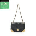 【最大10万円OFFクーポン配布中】シャネル CHANEL Vステッチ ショルダーバッグ バッグ ラムスキン(羊革) レディース ブラック系 A94500 【中...