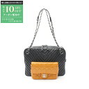 【最大10万円OFFクーポン配布中】シャネル CHANEL Vステッチ ショルダーバッグ バッグ レザー レディース ブラック系 / ブラウン系 【中古】