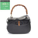 【最大10万円OFFクーポン配布中】グッチ GUCCI バンブー ハンドバッグ バッグ レザー レディース ブラック系 000.46.0188 【中古】