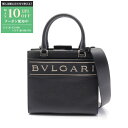 【最大10万円OFFクーポン配布中】ブルガリ BVLGARI ブルガリロゴ ハンドバッグ バッグ レザー レディース ブラック系 【中古】