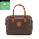 【最大10万円OFFクーポン配布中】セリーヌ CELINE マカダム ハンドバッグ バッグ PVCコーティングキャンバス レザー レディース ブラウン系 【中古...