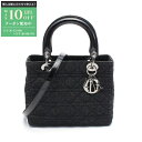 【最大10万円OFFクーポン配布中】ディオール Dior LADY DIOR レディディオール ハンドバッグ バッグ デニム レザー レディース ブラック系 【...